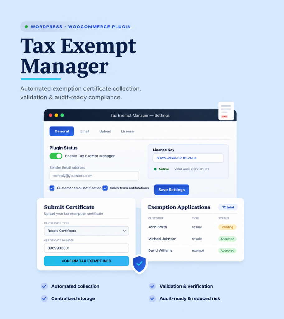 tax exempt manager homepage